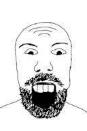 jasonafex open_mouth soyjak stubble variant:unknown // 276x415 // 2.8KB