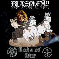 5soyjaks album_cover black_metal blasphemy chariot chud conqueror hinduism india indoeuropean music music_parody nazism niflheim parody revenge subvariant:smug_horse trend:aryan variant:bernd variant:chudjak variant:smugjak war_metal // 1000x1000 // 1000.4KB