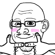 big_eyes blush blushing cute ear hand looking_at_you mustache smile stubble variant:specialboy white_background // 846x846 // 14.4KB