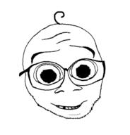baby deformed glasses hair happy smile soyjak stubble subvariant:gabriel variant:feraljak // 326x341 // 23.1KB