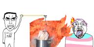 burn deep_fryer fire grease_fire millions_must_die open_mouth stick subvariant:chudjak_front thanksgiving tongue tranny turkiye variant:bernd variant:chudjak variant:gapejak yellow_teeth // 1404x703 // 463.6KB