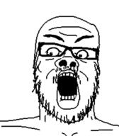 glasses looking_down open_mouth scared soyjak stubble variant:a24_slowburn_soyjak // 600x687 // 62.3KB