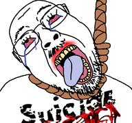 ack album_cover bloodshot_eyes crying glasses music rope stubble suicide suicide_(band) teeth tongue variant:bernd // 768x719 // 206.2KB