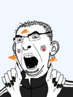 blacked cloudflare earrings glasses hand hands_up meta:tagme mouth_open nails open_mouth piercing stubble variant:cobson variant:kuzjak // 810x1080 // 75.2KB