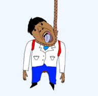 argentina award black_eyes brown_skin cartoon child full_body hair hanging jeans noose paka_paka school_uniform shit_stains shoe short teeth tongue variant:bernd yellow_teeth zamba // 2012x1982 // 299.9KB