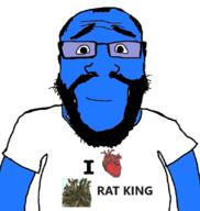 bald balding beard blue_skin calm glasses happy heart looking_at_you rat rat_king smile subvariant:science_lover variant:markiplier_soyjak // 791x833 // 134.2KB