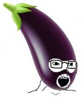 bpc clothes eggplant food foodjak glasses hat open_mouth series:fruiterz! soyjak stubble variant:soyak vegetable // 341x406 // 79.7KB