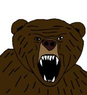 animal bear brown_skin ear fangs open_mouth snout soyjak subvariant:bearjak tagme_new_variant variant:legojak // 414x452 // 24.0KB