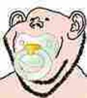 baby ear meta:low_resolution pacifier small_eyes soyjak stubble variant:impish_soyak_ears white_skin // 90x101 // 1.4KB