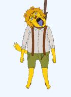 accessory bloodshot_eyes clothes crying dog dog_ear dyke faggot female femjanny femjanny_will_never_be_a_gem full_body furfag furry genderswap glasses hanging janny keys meta:coal niggerhell nose paws rope subvariant:ackfur suicide tail tear uniform variant:bernd variant:gapejak yellow_skin // 1488x2048 // 64.1KB