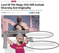 arms_up beanie beta_cuck beta_male clickbait clothes cuck diversity glasses hat holding_object holding_sign journalist kotaku open_mouth scarf soyjak speech_bubble stubble text variant:soyak white_skin // 1525x1361 // 1.4MB