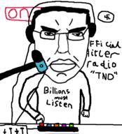 angry button glasses lips meta:tagme microphone millions_must_die radio swastika variant:chudjak // 615x680 // 87.4KB