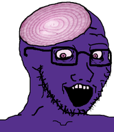 avatarfag crazed kuut3_(user) mouth_open onion pupils purple_skin smile subvariant:soyak_(crazed) variant:soyak // 644x744 // 120.0KB