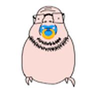 baby babyjak beard bird caca glasses nose pacifier small_eyes variant:budgiejak // 93x90 // 6.2KB