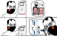 angry arm bloodshot_eyes closed_mouth comic communism crying drawing glasses hair hammer_and_sickle hand holding_object mask multiple_soyjaks pol_(4chan) smug soyjak subvariant:chuddy subvariant:chudjak_front subvariant:pol_face variant:chudjak // 3000x1877 // 1.1MB