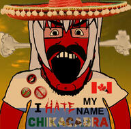 amphibian angry anime arm bant_(4chan) beard canada chika_fujiwara chino_kafuu clothes country flag flag:canada flag:mexico frog glasses gochiusa hair hat i_hate leaf mexico misaki_mei mustache nas:pepe open_mouth pepe pepe_the_frog red_skin smoke sombrero soyjak subvariant:science_lover text tshirt variant:markiplier_soyjak // 800x789 // 205.8KB