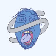 glasses head_only logo objectsoy open_mouth sega sega_saturn soyjak stubble tongue tranny variant:bernd video_game yellow_teeth // 900x900 // 231.0KB