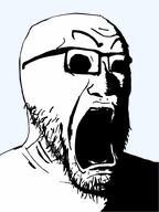 black_eyes creepy glasses meta:not_a_fucking_duplicate open_mouth scared screaming soyjak stubble transparent_background variant:darkiplier vectorized // 600x800 // 70.7KB