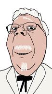bowtie clothes colonel_sanders glasses goatee kfc looking_at_you moustache old smile subvariant:wholesome_soyjak suit variant:gapejak white_hair white_skin wrinkles // 581x1032 // 113.2KB