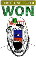 ahegao animal country crescent emerald flag flag:mayotte france gem glasses green green_eyes hair looking_up mayotte open_mouth schlog_color_event seahorse soyjak soyjak_blog stubble teeth text threat_level_green variant:cobson won // 721x1115 // 267.2KB