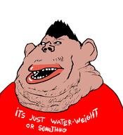 amerimutt brown_skin clothes ear fat hair mustache nikocado_avocado open_mouth soyjak subvariant:impish_amerimutt subvariant:meximerican text variant:impish_soy // 888x976 // 40.4KB