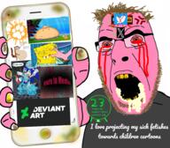 award balding black_shirt bleed bloodshot_eyes cartoon coomer deviantart fetish foaming_at_the_mouth foot foot_fetish glasses holding_phone nickelodeon paw phone porn porn_addiction pornhub predator red_skin rigby rotten_teeth sandy_cheeks slime sonic_the_hedgehog spongebob_squarepants stubble twitter variant:cobson vore // 1920x1675 // 2.7MB