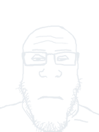 bald blue_outline closed_mouth embedded forehead_lines glasses half_closed_eyes neutral nose stubble subvariant:neutralplier tired transparent_background variant:markiplier_soyjak