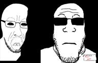 2_soyjaks bald based_on_real_events beard billy biting_lip black_background black_glasses blind_billy blind_glasses buck_teeth chance_wilkins cyrax cyraxx evil evil_intentions glasses goatee goblin lip_biting lips lolcow mustache nuvariant pedophile rape shading shadow soyjak stubble subvariant:neutralplier teeth template thick_eyebrows variant:gobson variant:markiplier_soyjak // 1149x743 // 219.6KB