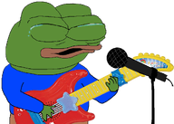 amphibian apu blue_shirt closed_eyes clothes crying electric_guitar frog green_skin guitar holding_guitar holding_instrument holding_object instrument lips microphone nas nas:pepe open_mouth pepe pepe_the_frog singing subnas:apu toy transparent_background // 1054x750 // 352.6KB