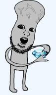alien arm big_brain full_body gem grey_alien grey_skin holding_gem holding_object oh_my_god_she_is_so_attractive open_mouth series:spacejaks stubble variant:shotjak // 871x1478 // 201.3KB