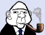 clothes collared_shirt necktie pipe smile smoke suit une_pipe variant:ishish_soyak_ears // 978x775 // 2.9MB