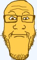closed_mouth emoticon glasses neutral series:soymoji soyjak stubble subvariant:neutralplier variant:markiplier_soyjak yellow yellow_skin // 406x645 // 10.7KB