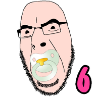 baby babyjak counter glasses pacifier pink_skin series:dollbooru_counters stubble transparent_background variant:cobson