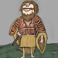 1500s 16th_century armour beard brown_hair celtic clothes fabric gaelic hair ireland kern leather soldier sword variant:impish_soyak_ears white_skin yellow_clothes // 1378x1378 // 1.6MB