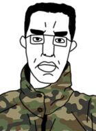 camouflage chud ear military military_uniform soyjak variant:chudjak // 236x324 // 62.4KB