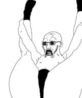 ass bussy full_body glasses open_mouth scared slut_for_bbc sock spread_legs stubble subvariant:doctos surprised white_background // 1168x1393 // 105.3KB