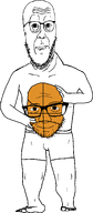 2soyjaks arm ball basketball closed_mouth foot full_body glasses hand holding_object leg lips shirtless stubble transparent_background underpants variant:cobbert variant:rodgert // 1139x2589 // 62.1KB