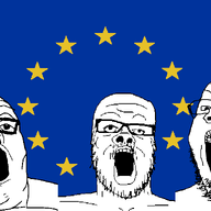 3soyjaks europe european_union flag flag:european_union glasses open_mouth soyjak star_(symbol) stubble variant:a24_slowburn_soyjak variant:gapejak variant:tony_soprano_soyjak // 1000x600 // 22.3KB