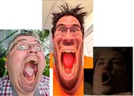3soyjaks bernd_schmidt clothes glasses guinness_world_record hair irl james_gandolfini markiplier open_mouth stubble tony_soprano variant:gapejak variant:markiplier_soyjak variant:tony_soprano_soyjak white_skin // 1060x763 // 862.2KB