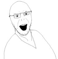 clothes glasses harry_potter open_mouth soyjak stubble template variant:deh voldemort // 881x898 // 50.7KB