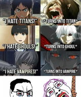 'toss ack angry anime attack_on_titan chud crying eren glasses hanging kaneki_ken meta:not_oc red_eyes rope sisa suicide tokyo_ghoul tranny troon variant:bernd variant:chudjak variant:troonjak // 500x599 // 469.0KB