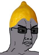 closed_mouth glasses grey_skin grey_teeth lemon lemon_(user) soyjak tinted_glasses variant:chudjak // 1290x1820 // 589.4KB