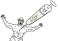arm buff hand meme open_mouth soy soyjak stubble syringe text variant:unknown // 524x370 // 46.1KB
