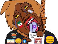 award badge brown_skin crying facebook finger furry hair hand hanging holding_object holding_sign map_(pedophile) mexico pedophile rope text twitch variant:bernd // 1000x750 // 450.6KB