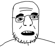 gaping_mouth glasses smile soyboy stubble teeth variant:krautjak wrinkles // 933x933 // 7.0KB