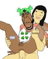 4chan anime biting_lip blush brown_skin closed_mouth facial_mark fishtank_live forehead_mark gay glasses hair josie_(fishtank) meta:pornographic_content native_american nsfw penis sex soyjak stubble subvariant:hornyson tattoo tbp testicles tiny_penis traced transgender_flag twp variant:chudjak variant:cobson yellow_skin yotsoyba // 495x619 // 123.5KB