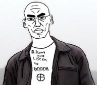 bald billions_must chud closed_mouth glasses jacket mariusz_szczerski meta:tagme poland polish rac skinhead swastika szczery variant:chudjak white_background // 1000x882 // 434.2KB
