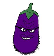 beard black_eyes black_glasses cartoon eggplant evil eyeglasses eyes food full_head glasses grin head head_only leaf mouth nose objectsoy open_mouth plant purple_skin series:foodeez! smile stubble syndrome_(the_incredibles) teeth the_incredibles variant:syndromejak vegetable villainous white_background white_teeth // 429x446 // 4.2KB