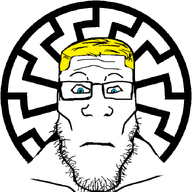 animated blond blue_eyes buff looking_at_you neutral sonnenrad subvariant:neutralplier trend:aryan variant:markiplier_soyjak // 700x700 // 4.0MB