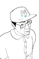 arm black_hair buttoned_shirt clothes ear glasses hair hat israel mcdonalds star_of_david template variant:chudjak // 452x678 // 24.8KB